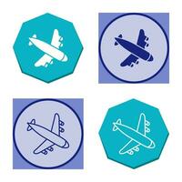 Landing Airplane Vector Icon