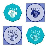 icono de vector de nube informática