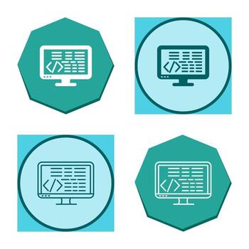 icono de vector de codificación