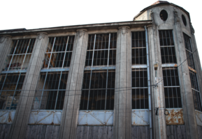 Old abandoned factory building concept photography png