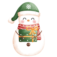 Watercolor Snowman Illustration png