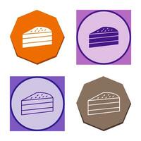 icono de vector de rebanada de pastel