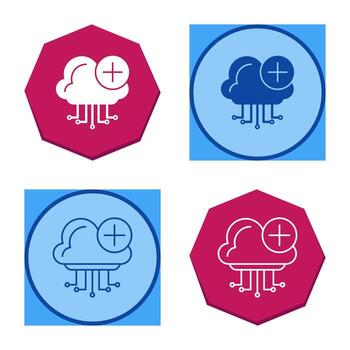 icono de vector de computación en la nube