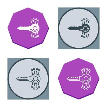 Key Code Vector Icon