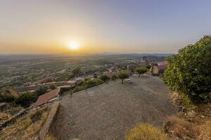 Scene of a deserted street from the historic town of Monsanto in Portugal photo