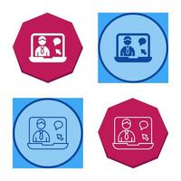 Online Interview Vector Icon