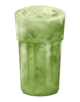 waterverf bevroren matcha waterverf illustratie geïsoleerd element png