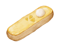 acquerello Limone eclairs mano disegnato acquerello illustrazione isolato elemento png