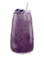 waterverf bosbes smoothies getrokken waterverf illustratie geïsoleerd element png