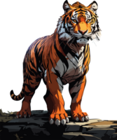 Tiger Logo Mascot Cartoon with AI Generative png