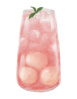 vattenfärg litchi soda vattenfärg illustration isolerat element png