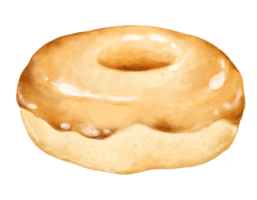 aguarela rosquinha mão desenhado aguarela ilustração isolado elemento png