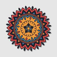 vector mandala floral colorante mándala