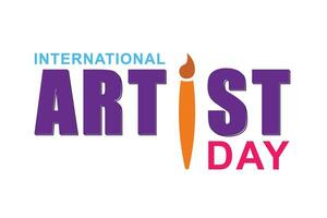 International Artist Day background. vector