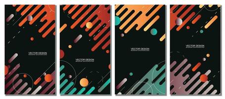 Abstract modern template set background. vector