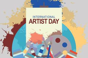 International Artist Day background. vector