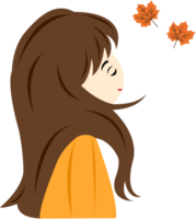 fille en automne png