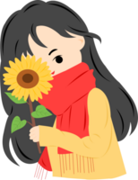 femme en automne png