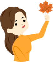 fille en automne png