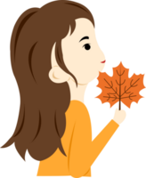 fille en automne png