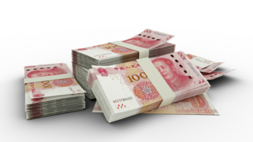 3D rendering of Chinese Yuan notes inside a mobile phone. money coming out of mobile phone png