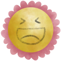 Sun flower smile face circle shape png