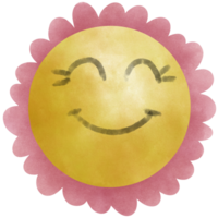 Dom flor sonrisa cara circulo forma png