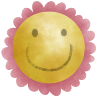 Sol flor sorrir face círculo forma png