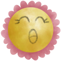 Sun flower smile face circle shape png