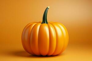 Elegantly minimal Stylish pumpkin on a chic Halloween background illustration AI Generated photo