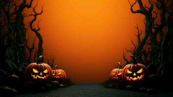Ample copy space on this Halloween banner for your custom content AI Generated photo