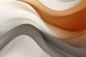 Simple abstract brown gray background with waves. Generative AI photo