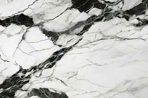 Marble texture, background, surface, black and white color. Generative AI photo