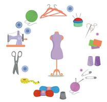 Cute cartoon vector illustration of a tailor