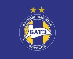 FK Bate Borisov Club Symbol Logo Belarus League Football Abstract Design Vector Illustration With Blue Background