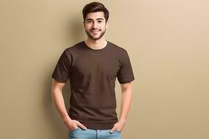 Man t shirt mockup ai generate photo