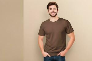 Man t shirt mockup ai generate photo