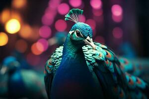 Pigeons silhouette against abstract background, a focus on form and concept AI Generated photo