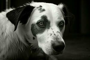 A black and white dogs lens reveals Thailands poignant tropical depression AI Generated photo