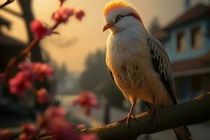 Seaside charm hand feeding seagulls pork snacks for a delightful experience AI Generated photo