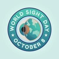 World Sight Day vector design template good for celebration usage. eye vector illustration. flat design. vector eps 10.