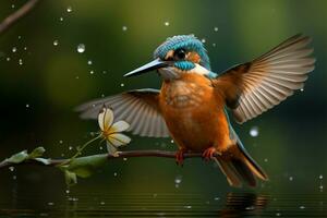 lindo, grande ojos colibrí, encantadoramente animado en encantador dibujos animados Moda ai generado foto