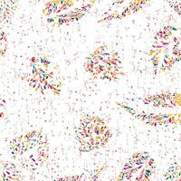 Abstract seamless floral pattern with dots and leaves. Dotted flourish multicolor festive texture. Abstract backdrop with chaotic flowing organic shapes. Artistic stylish summer tiled  background. vector