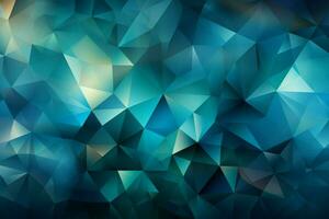 Triangular allure, Abstract vector background features a tapestry of engaging teal triangles AI Generated photo