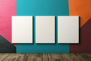 Blank white canvas, vivid and ready, ideal for messages and communication AI Generated photo