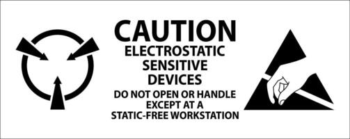 Caution Electrostatic Sensitive Devices vector