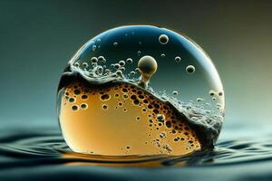 Close up of a Water Bubble Macro Photography, photo