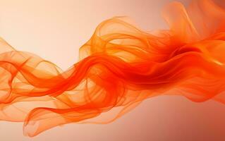 Orange Smoke on a Simple Background, Generative Ai photo