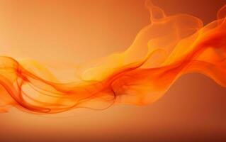 Orange Smoke on a Simple Background, Generative Ai photo