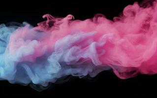High-Resolution Pink and Blue Smoke on a Serene Background, Evoking a Dreamy and Peaceful Atmosphere photo